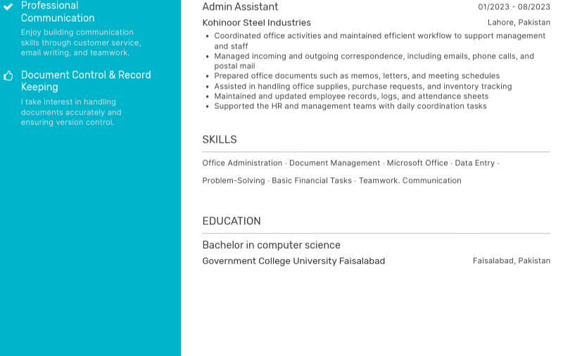 Admin Assistant