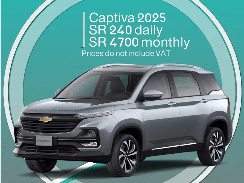 Chevrolet Captiva 2025 for rent in Khobar at SR4700 with free delivery